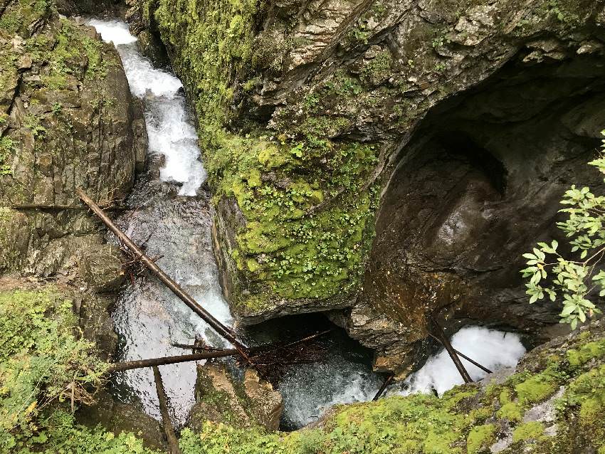 Eine der ersten beeindruckenden Stellen in der Gilfenklamm