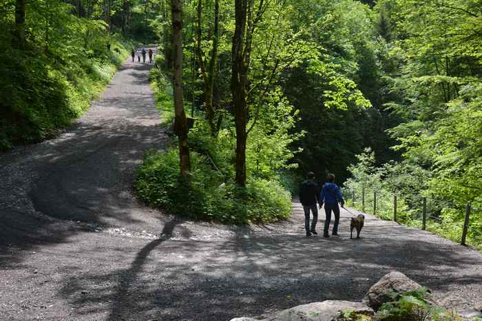 Den Pilgerweg nach St. Georgenberg kann man auch gut mit dem Kinderwagen wandern in Tirol 