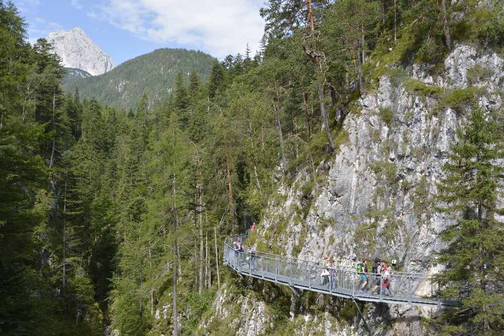 Die Leutaschklamm zwischen Mittenwald und Leutasch