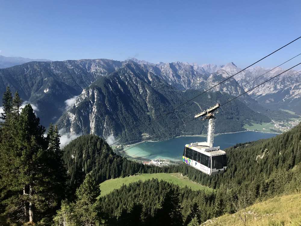 Vom Achensee mit der Rofanseilbahn hinauf in die Berge - ein Traum!