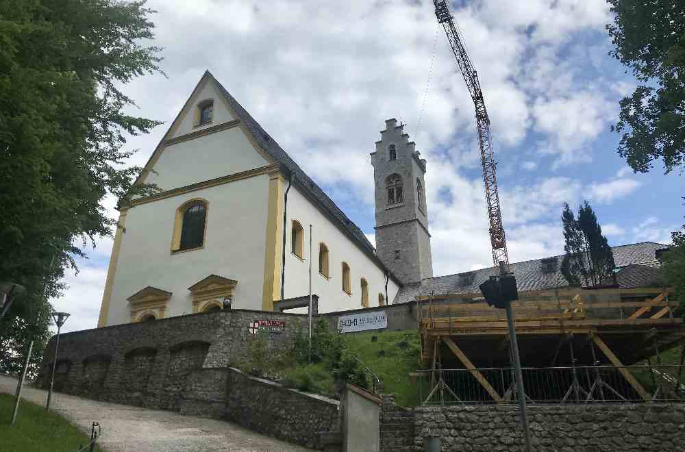 Der Kran ist abgebaut, das Kloster St. Georgenberg wieder geöffnet
