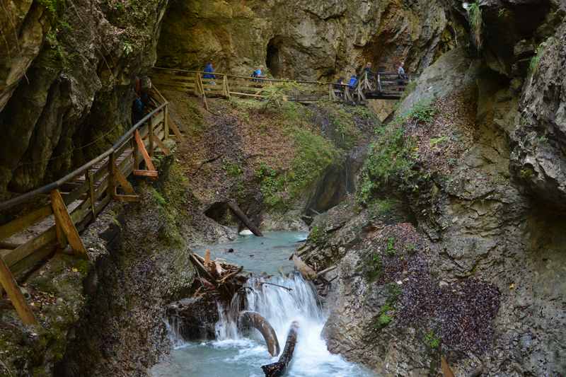 Eine der schönsten Stellen in der Wolfsklamm, so schön zum Wandern in Österreich