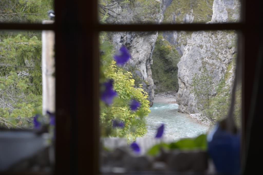 Blick von der Scharnitzer Alm auf die Isar