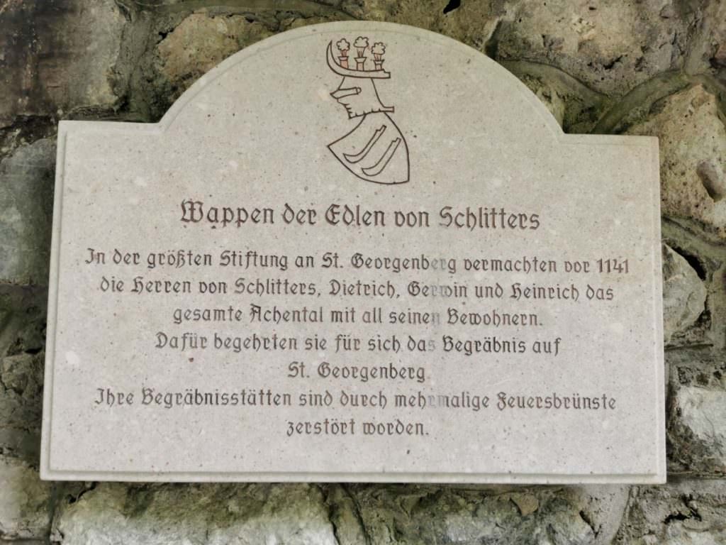 St. Georgenberg - eine Schenkung der Herren von Schlitters