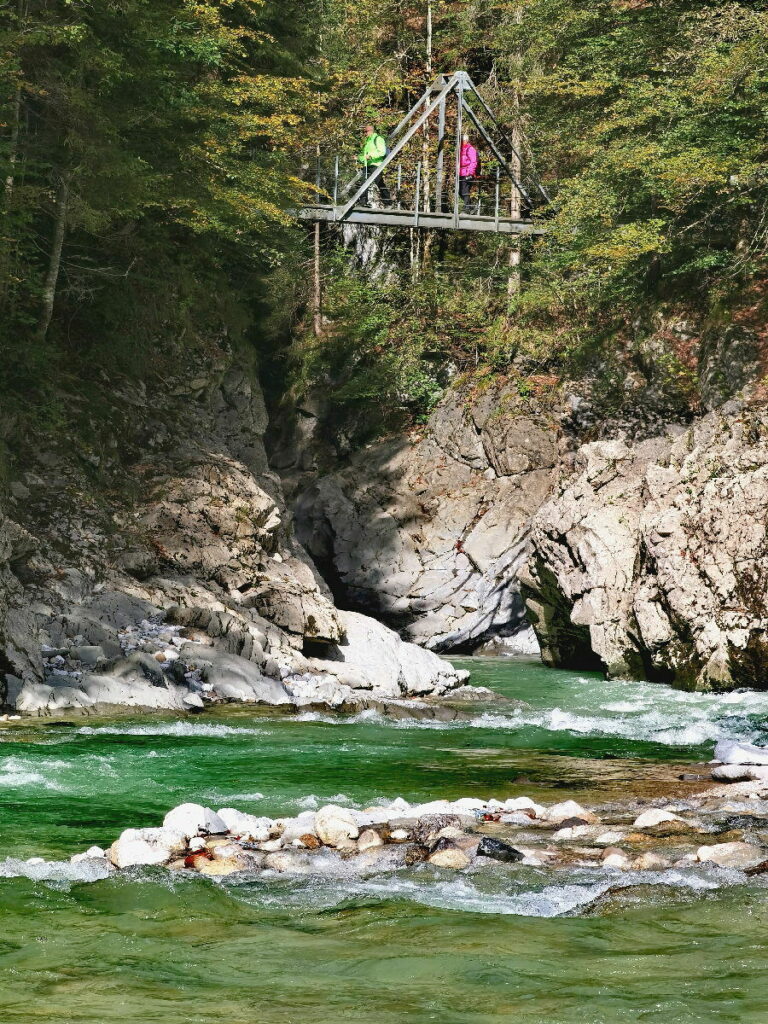 Die letzte Brücke in der Tiefenbachklamm - hier endet die schmale Klamm