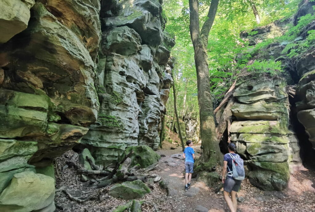 Unsere Klamm Deutschland Tipps - mit atemberaubenden Sandsteinfelsen, meterhohen Felsenschluchten und rauschenden Wasserfällen